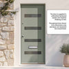 Balham Hardwood Front Door - Frosted Toughened Double Glazing