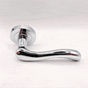 Bari Double Door Lever Handle Pack - 8 Square Hinges - Polished Chrome Finish - Combo Handle and Accessory Pack