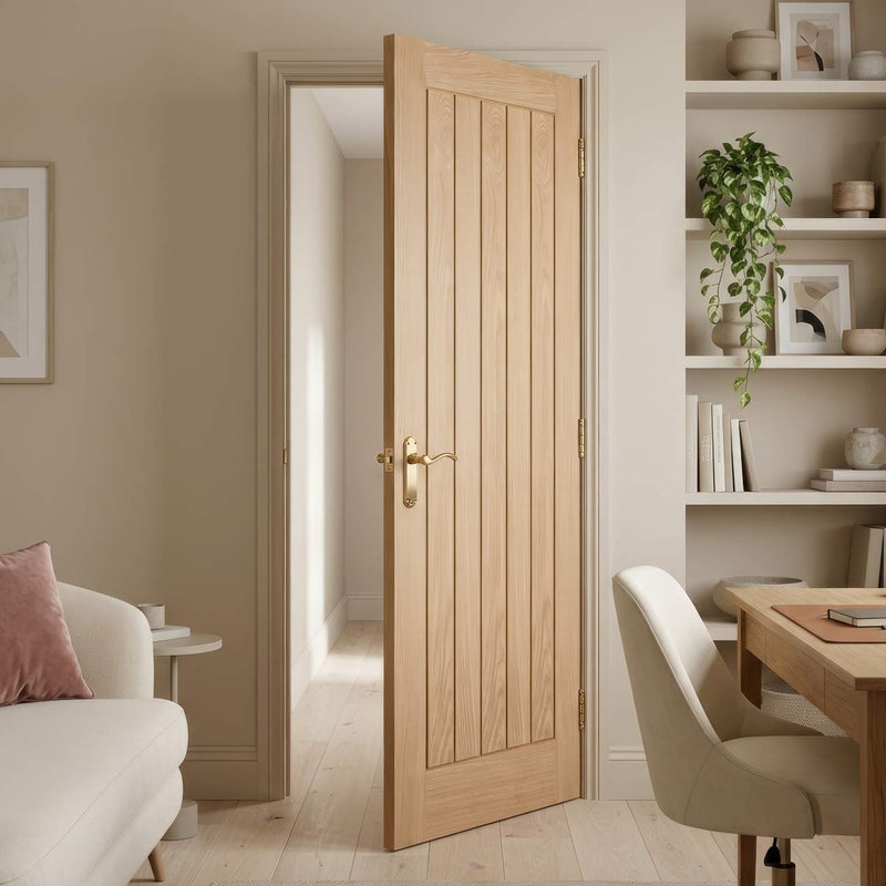 FD30 Fire Internal Door, Belize Oak Internal Door - 30 Minute Fire Rated - Prefinished