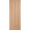 Premium Single Sliding Door & Wall Track - Belize Flush Oak Door - Prefinished