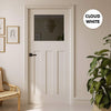 UK Made to Measure - Wilton 1930' Interior Door - Tinted Glass - Premium Primed - 7 Colour Options