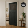 UK Made to Measure - Wilton 1930' Interior Door - Tinted Glass - Premium Primed - 7 Colour Options