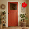 UK Made to Measure - Wilton 1930' Interior Door - Tinted Glass - Premium Primed - 7 Colour Options