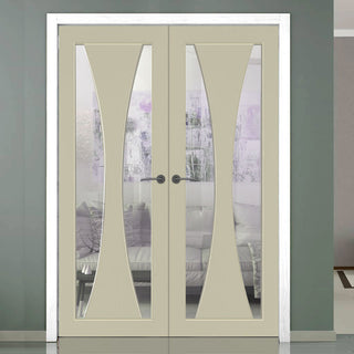 Image: Prefinished Bespoke Verona Glazed Door Pair - Choose Your Colour