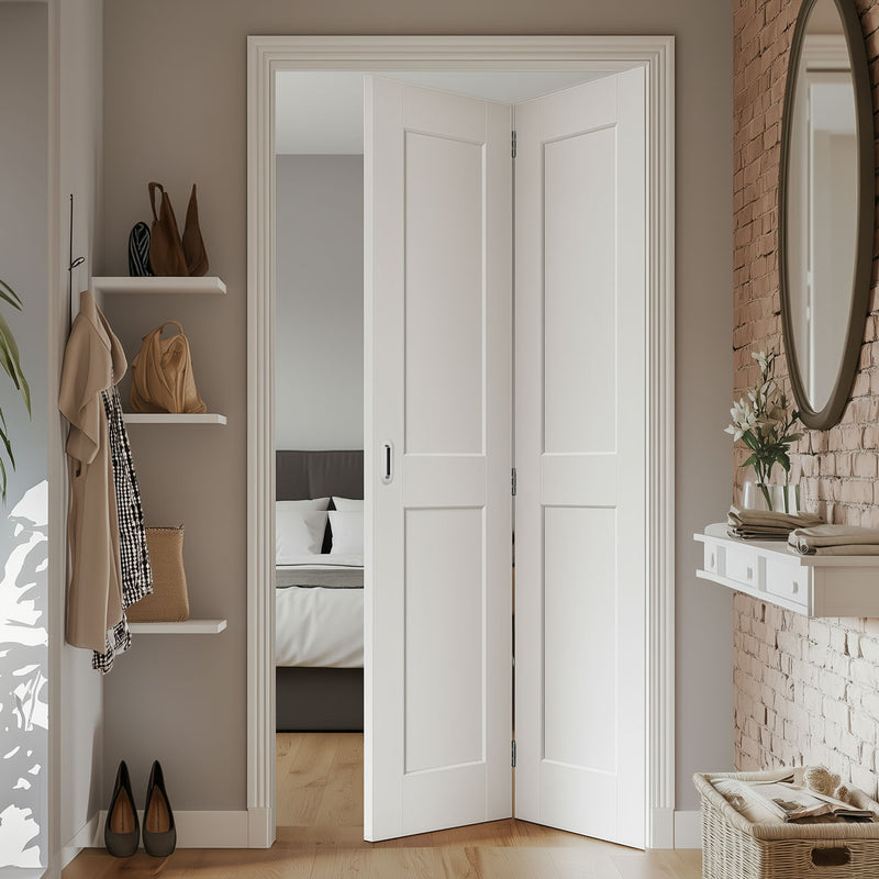 Bifold Ashford Smooth Moulded Internal Door - White Primed