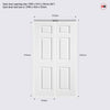 Bifold Regency Textured Moulded - White Primed