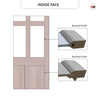 Exterior Victorian Bird 4L 4P Front Door with Two Sidelights - Customisable: Size, Colour, Glass and Sidelight Options
