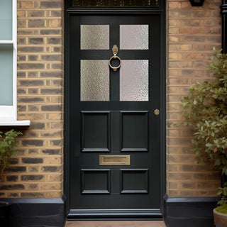 Image: Exterior Georgian Bird Made to Measure Front Door - 57mm Thick - Six Colour Options - Toughened Double Glazing - 4 Pane