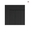 JB Kind Cottage Black Internal Door Pair - Black Matt Finish - 1/2 Hour Fire Rated - Prefinished