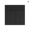 JB Kind Cottage Black Internal Door Pair - Black Matt Finish - 1/2 Hour Fire Rated - Prefinished