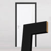 Made to Size Single Interior Black Primed MDF Frame and Simple Architrave Set - For 30 Minute Fire Doors