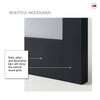 Berkley 2 Pane 1 Panel Solid Wood Internal Door UK Made DD6309SG - Frosted Glass - Eco-Urban - Colour Options