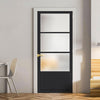 Staten 3 Pane 1 Panel Solid Wood Internal Door UK Made DD6310SG - Frosted Glass - Eco-Urban - Colour Options