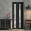 Avenue 2 Pane 1 Panel Solid Wood Internal Door UK Made DD6410SG Frosted Glass - Eco-Urban - Colour Options