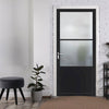Berkley 2 Pane 1 Panel Solid Wood Internal Door UK Made DD6309SG - Frosted Glass - Eco-Urban - Colour Options