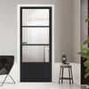 Staten 3 Pane 1 Panel Solid Wood Internal Door UK Made DD6310G - Clear Glass - Eco-Urban - Colour Options