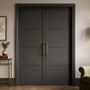 Value - Industrial Door Pair Primed Door Pair - Black Primed