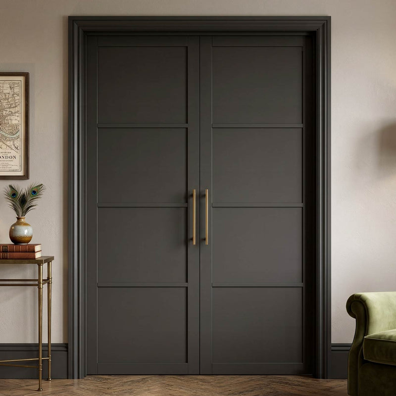 Value - Industrial Door Pair Primed Door Pair - Black Primed