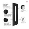 J B Kind Laminates Aria Black Glazed Internal Internal Door Pair - Clear Glass - Prefinished