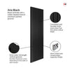 J B Kind Laminates Aria Black Internal Door - Prefinished