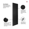 J B Kind Laminates Aria Black Internal Internal Door Pair - Prefinished