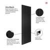J B Kind Laminates Aria Black Coloured Fire Internal Door - 1/2 Hour Fire Rated - Prefinished