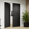 J B Kind Laminates Aria Black Internal Internal Door Pair - Prefinished