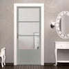 Staten 3 Pane 1 Panel Solid Wood Internal Door UK Made DD6310G - Clear Glass - Eco-Urban - Colour Options