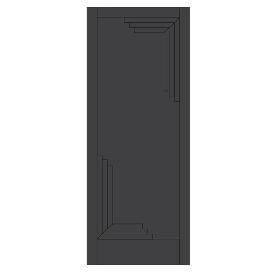 Urban Deco® Solid Wood Internal Door UK Made - Shadow Black Premium Primed - Bespoke Sizes