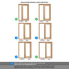 ThruEasi Oak Room Divider - Pattern 10 Clear Glass Unfinished Door with Full Glass Side