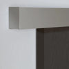 Premium Single Sliding Door & Wall Track - Piacenza Oak 2 Panel Flush Door - Groove Design - Unfinished