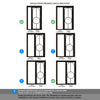 ThruEasi Black Room Divider - Bowery Clear Glass Prefinished Door with Full Glass Side