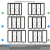 BlackRoom Divider - Bowery Clear Glass Prefinished Door Pair with Full Glass Sides