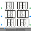 ThruEasi Black Room Divider - Bowery Clear Glass Prefinished Door Pair with Full Glass Sides