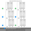 ThruEasi White Room Divider - Bowery Clear Glass Primed Door Pair with Full Glass Side