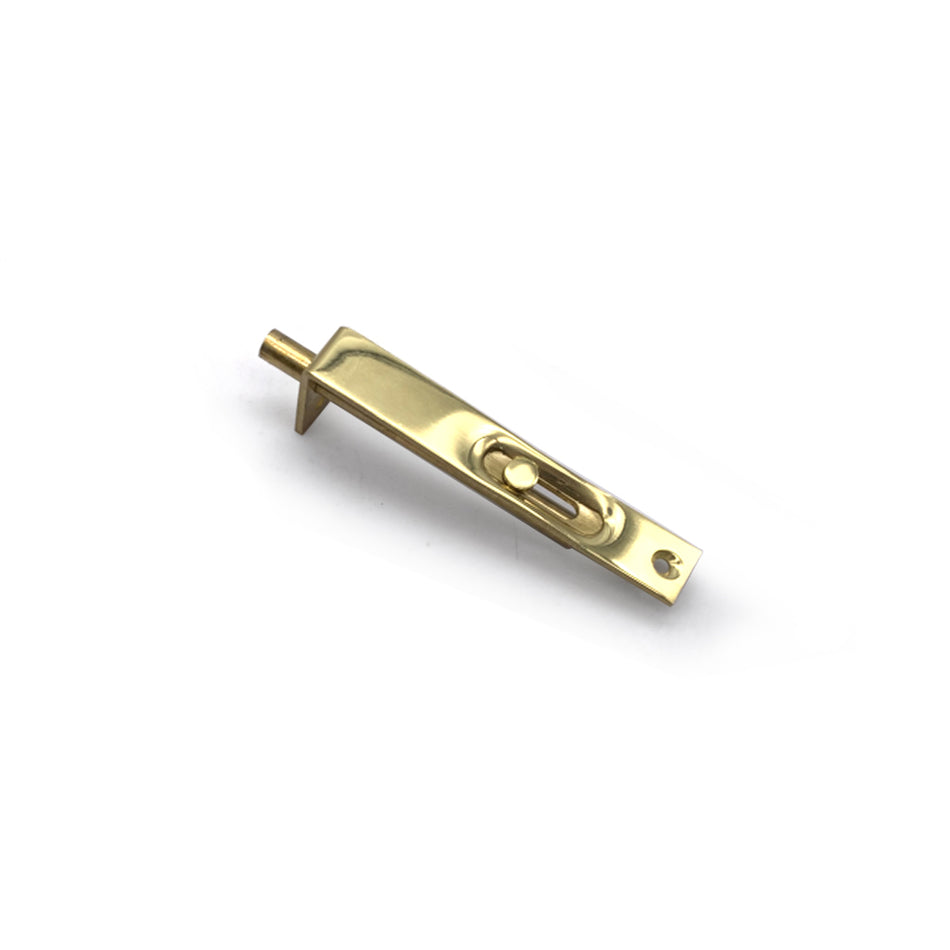 Edison Flush Bolt Polished Gold Finish - 16x101mm