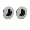 Outlet - Steelworx 80mm Sliding Door FPH1003 Large Round Flush Pulls (Pair) BS