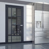 Brixton Black Internal Door - Prefinished - Tinted Glass - Urban Collection
