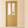 Bury American White Oak Fire Internal Door  - Clear Glass - 1/2 Hour Fire Rated - Prefinished
