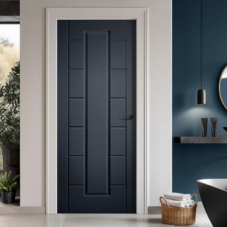 Image: Cairgorm Anthracite Grey Grained Internal PVC Door - Suitable for Bathrooms