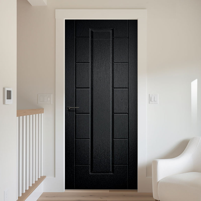 Cairngorm Black Grained Internal PVC Door