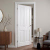 White Fire Internal Door, Canterbury 4 Panel DSN Internal Door - 1/2 Hour Rated - White Primed