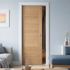 Carini 7 Panel Oak Flush Evokit Pocket Fire Door - 30 Minute Fire Rated - Prefinished