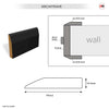 Made to Size Double Interior Black Primed Door Lining Frame and Modern Architrave Set - For 30 Minute Fire Doors