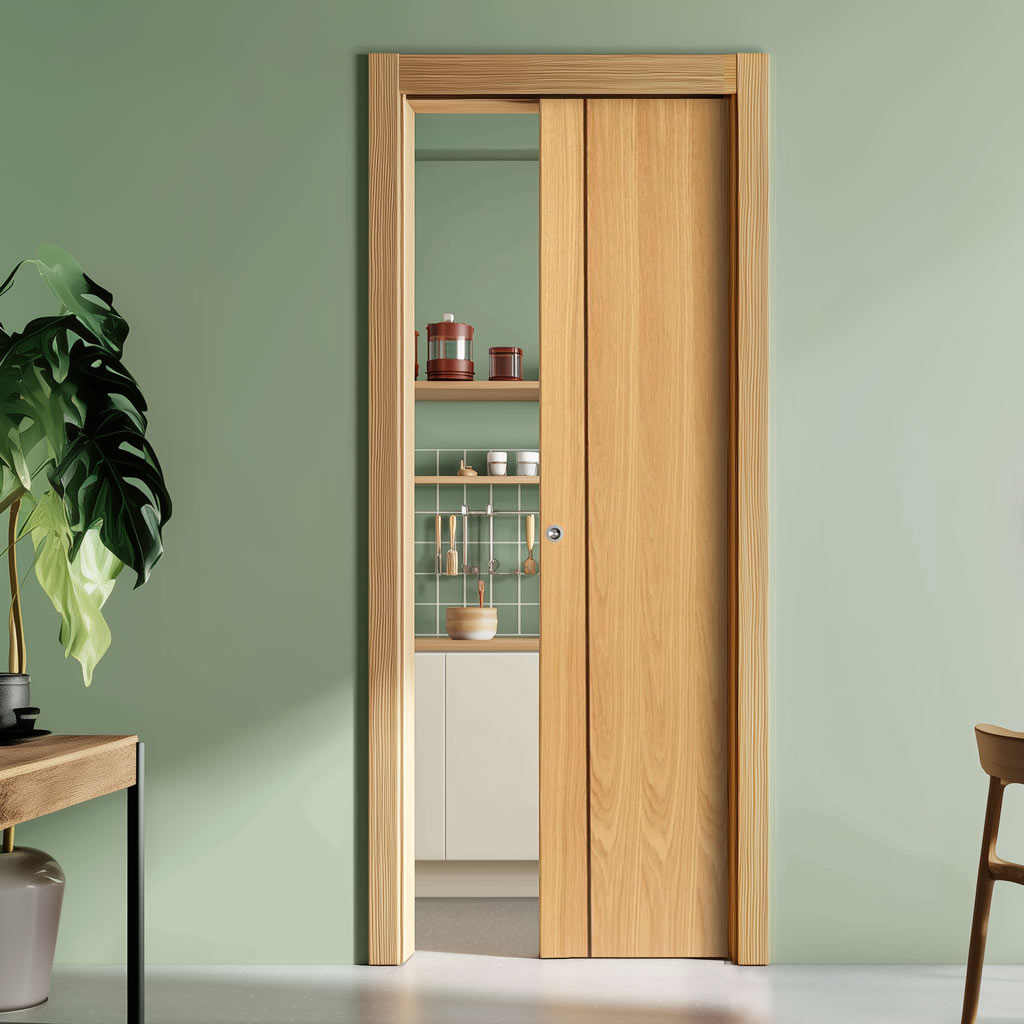 Chartwell Oak Single Evokit Pocket Door - Prefinished