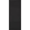 Premium Single Sliding Door & Wall Track - Chelsea 4 Panel Black Painted Door - Prefinished