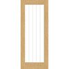 Valdor - Cheshire Oak Internal Door Pair - Clear Glass - Prefinished