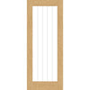 Valdor - Cheshire Oak Internal Door - Clear Glass - Prefinished