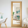 Valdor - Cheshire Oak Internal Door - Clear Glass - Unfinished