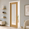 Valdor Cheshire Oak Single Evokit Door - Clear Glass - Prefinished